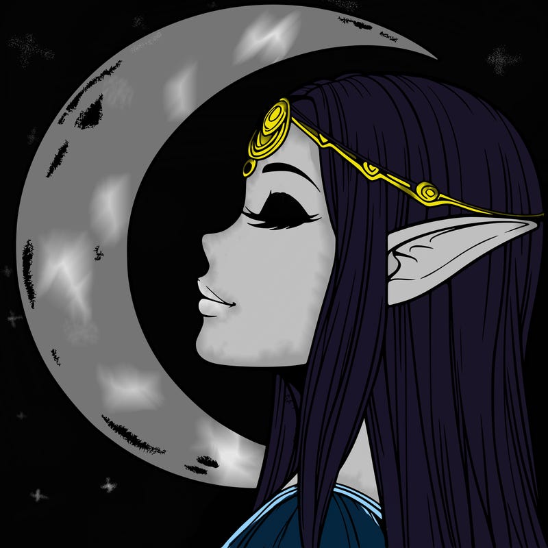 a realistic moon elf