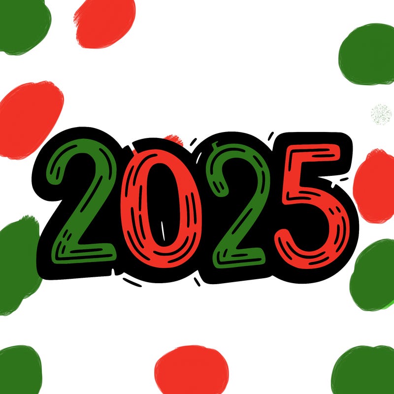 one line scrawled numbers sketch design “2025”