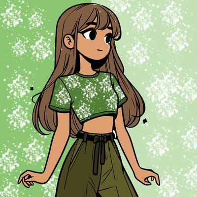 girl in a cute crop top