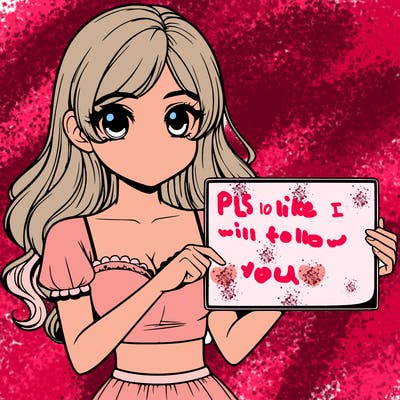 realistic pretty girl holding blank sign