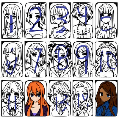 girls that look diffrent anime