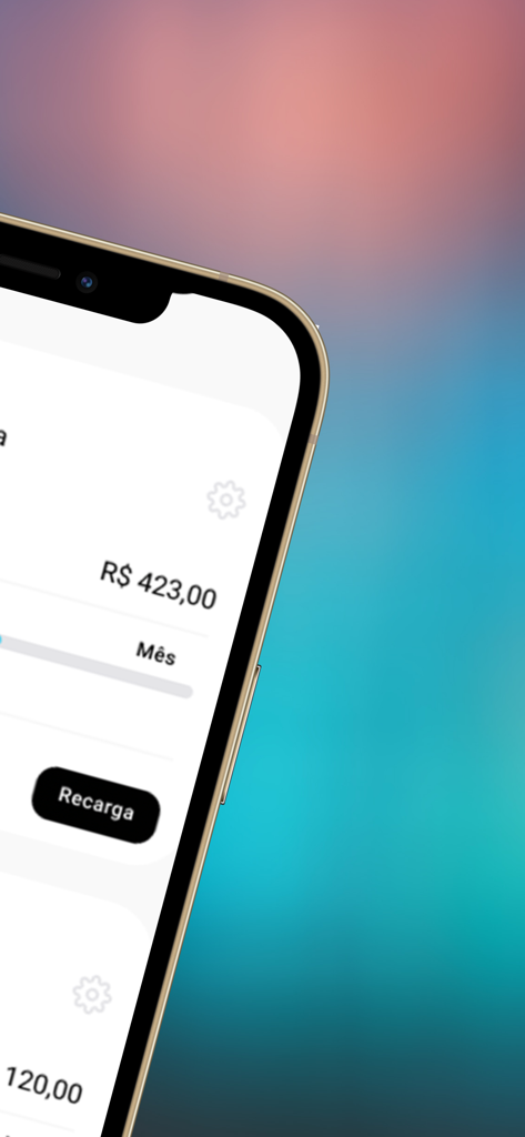 Menupass Mobile App-Bildschirm, der das Guthaben der digitalen Geldbörse und die Schaltfläche zum Aufladen zeigt