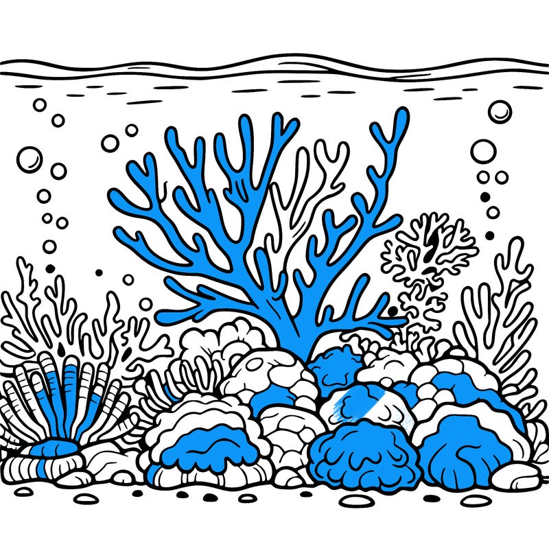 coral-reef out line
