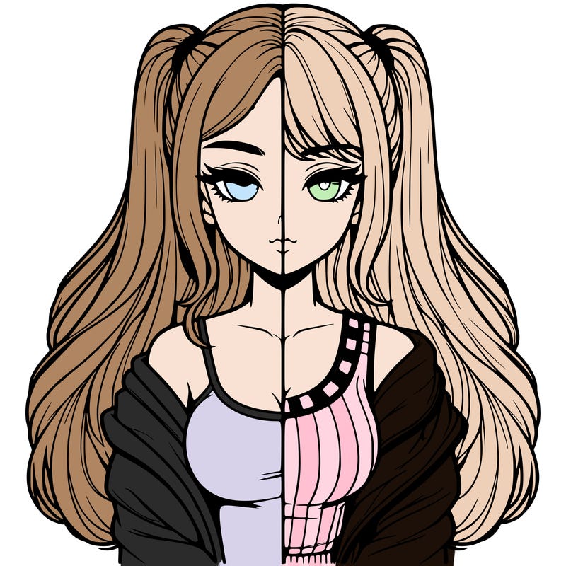 realistic girl split