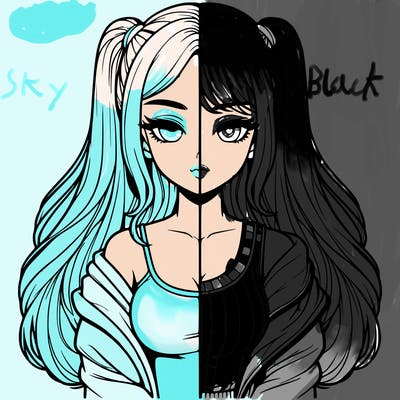 realistic girl split