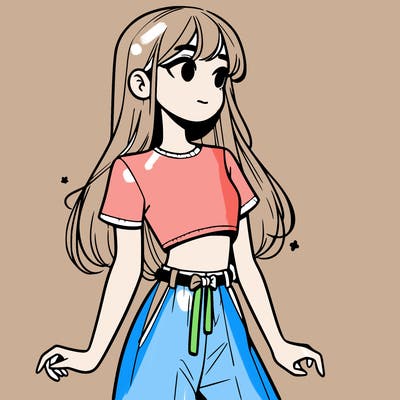 girl in a cute crop top
