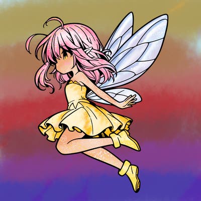 manga fairy flying