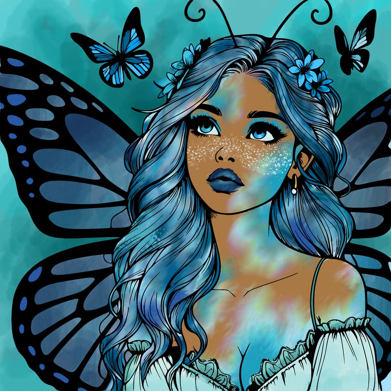 butterfly fairy realistic girl