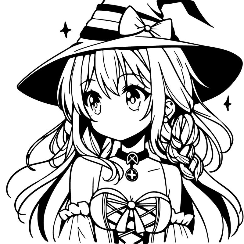 witch girl anime character