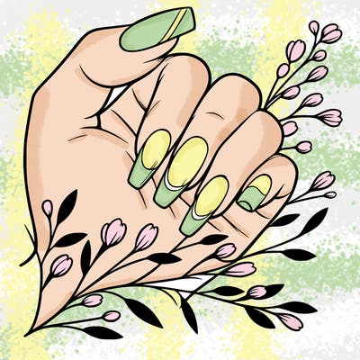 nails with french tip
