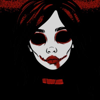 scary beautiful realistic girl