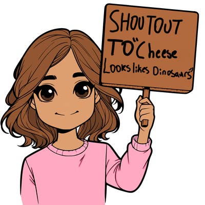 realistic girl holding up a sign