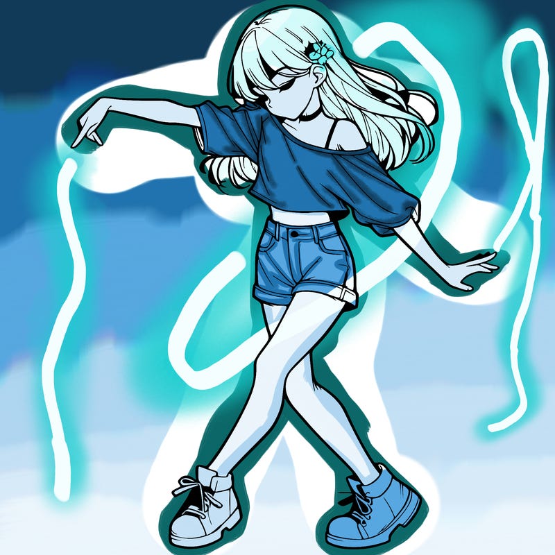 realistic girl danceing