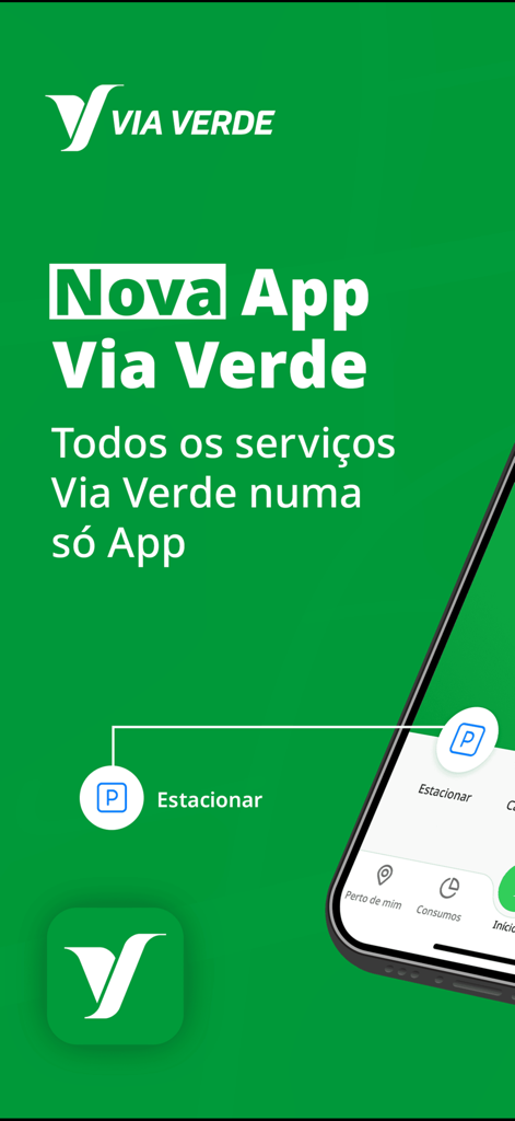 Pantalla de introducción a los servicios de movilidad de la nueva app Via Verde