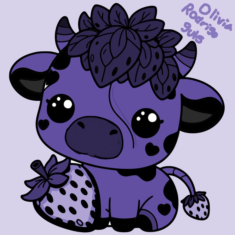 cute strawberry cow