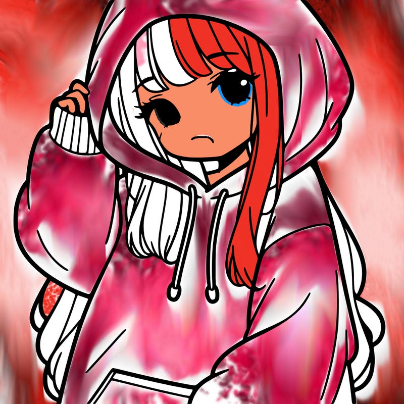 girl in a over sizes hoodie