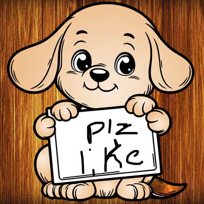 a puppy holding up a blank sign