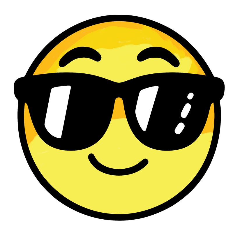 emoji with sunglasses