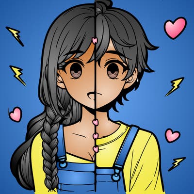 realistic girl boy split