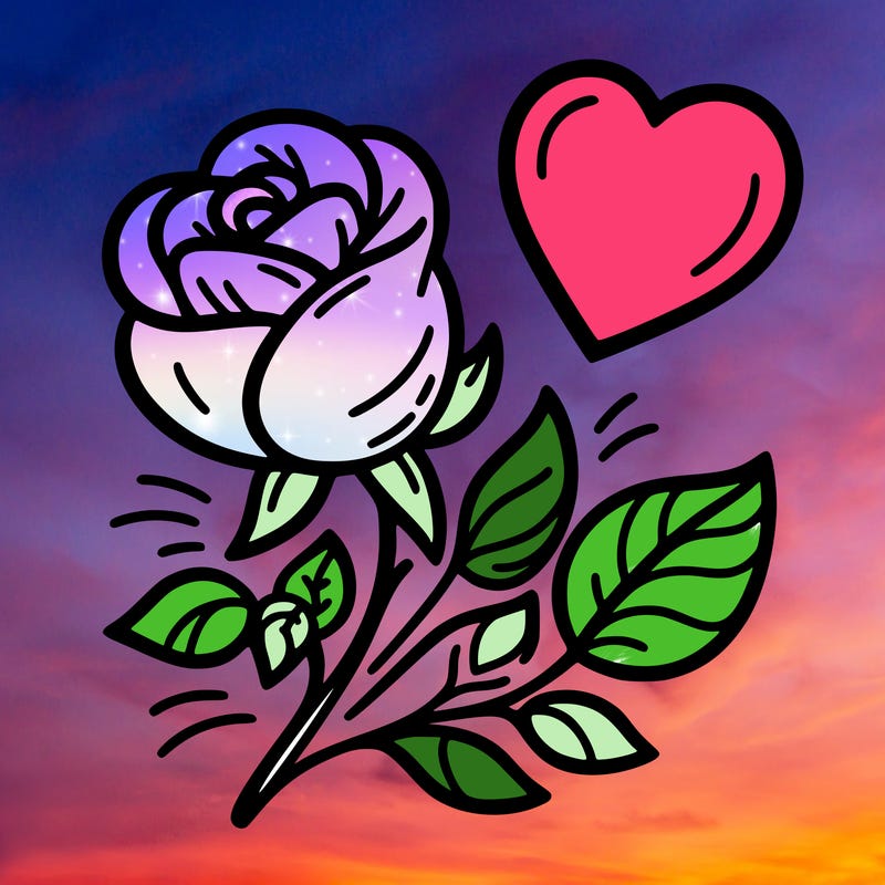 rose and heart