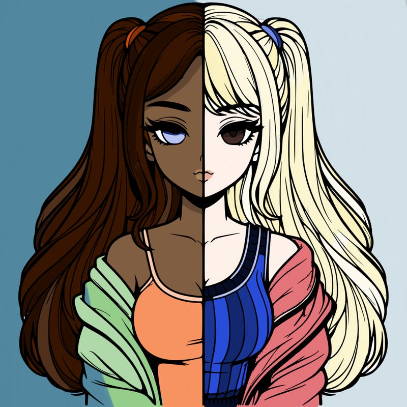 realistic girl split