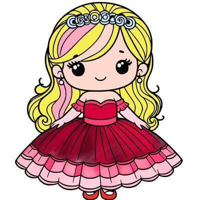 girl in a fancy dress