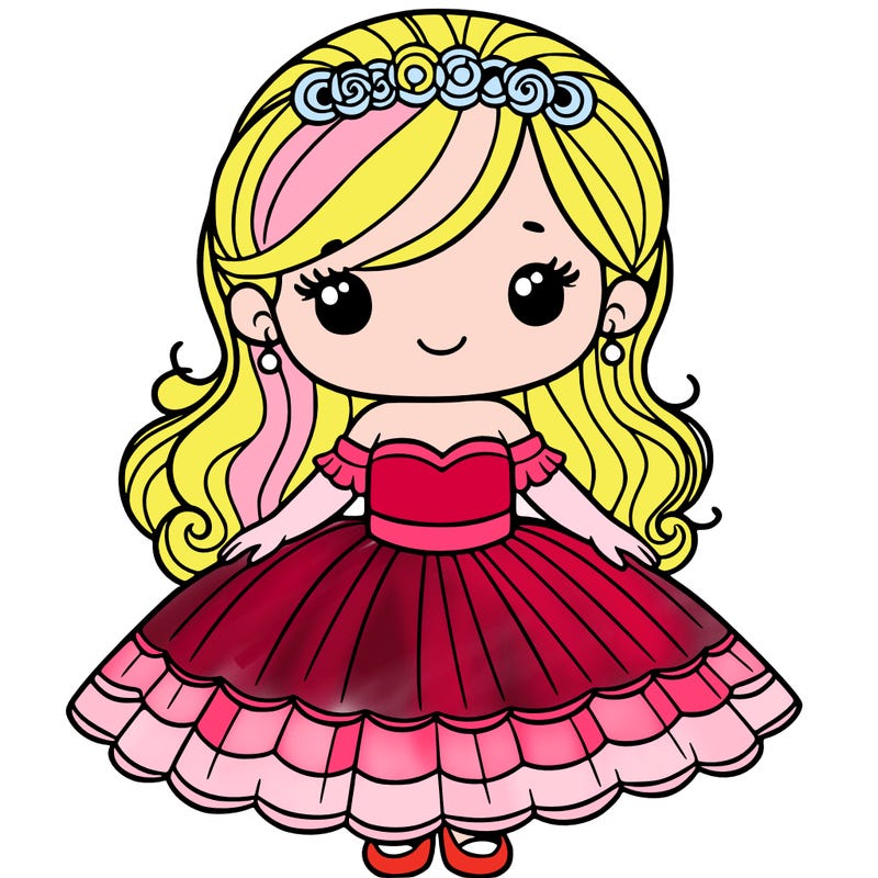 girl in a fancy dress