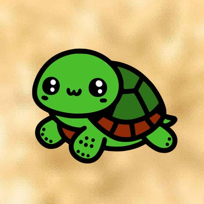 cute simple little turtle