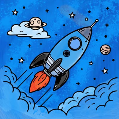 rocket in space