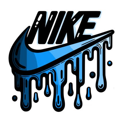 dripping nike logo