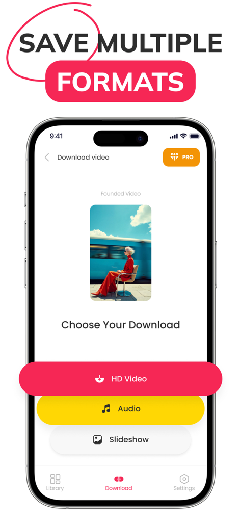 SSSTik Lite: Trend Video Saver - SSSTik Lite app interface showing options to download HD video audio or slideshow formats