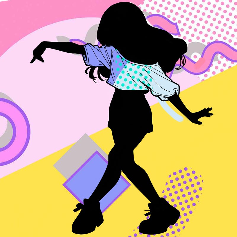 realistic girl danceing