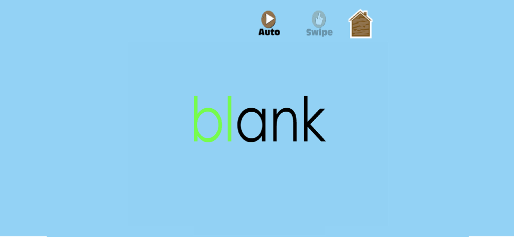 Learn to Read: Sight Words - Pantalla de app educativa mostrando la palabra blank con el grupo de consonantes inicial bl resaltado en verde