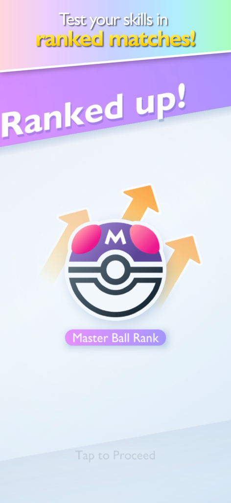 Pokémon TCG Pocket - Erfolgsbildschirm, der zeigt, wie ein Spieler in Pokemon TCG Pocket den Meisterball-Rang erreicht hat