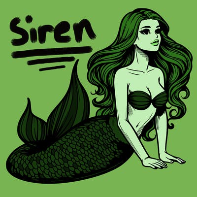 realistic mermaid siren