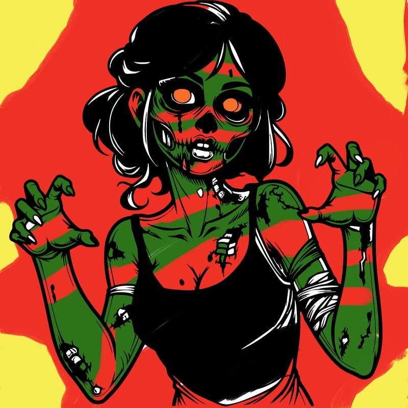 realistic zombie girl