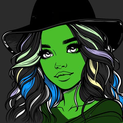 realistic girl with hat