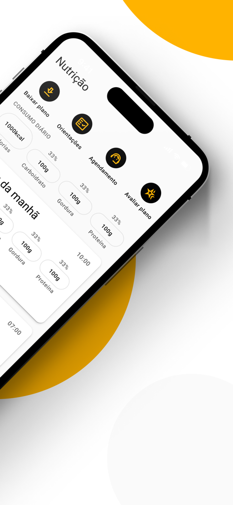 Smart Fit Nutri - Smartphone screen showing the Smart Fit Nutri app nutrition dashboard with daily calorie and macronutrient tracking