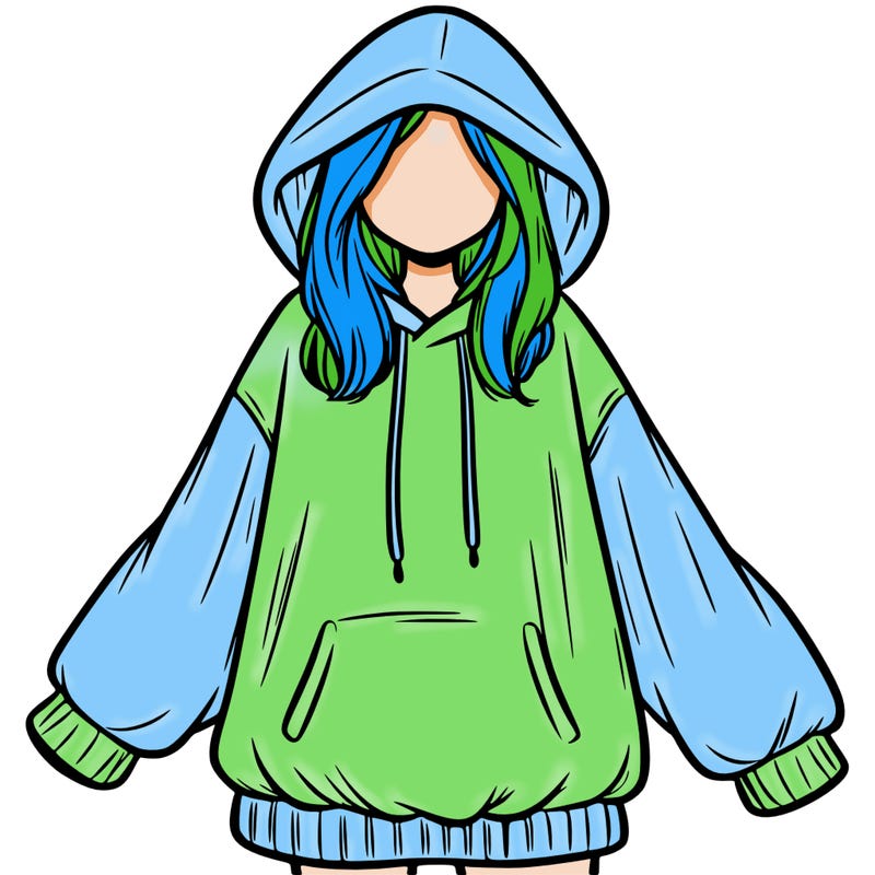 girl in oversized hoodie