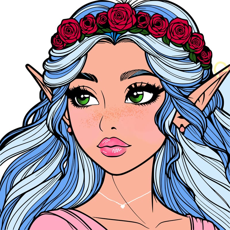 realistic beautiful elf princess