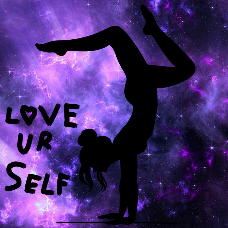 a woman doing a handstand