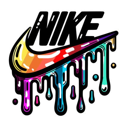 dripping nike logo