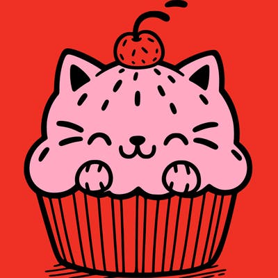 cat cupcake