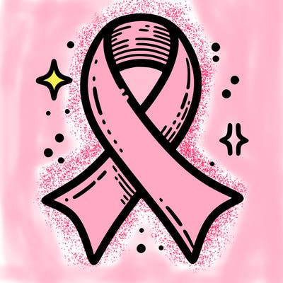 ribbon symbol of national breast cancer awareness month