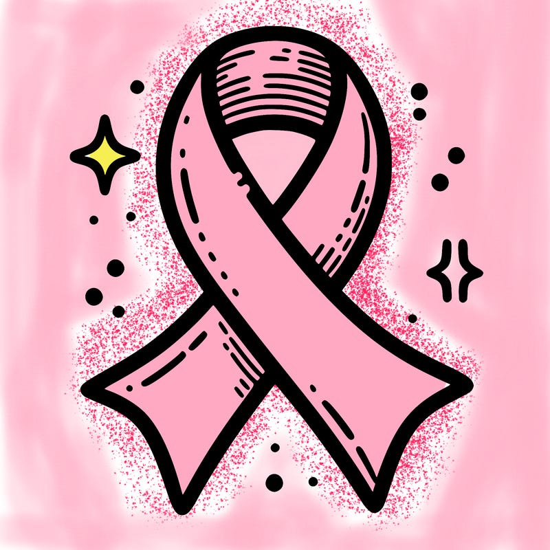 ribbon symbol of national breast cancer awareness month