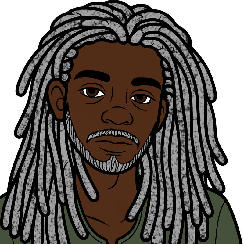 man with dreads