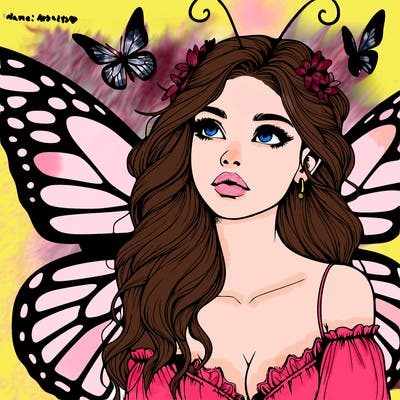 butterfly fairy realistic girl