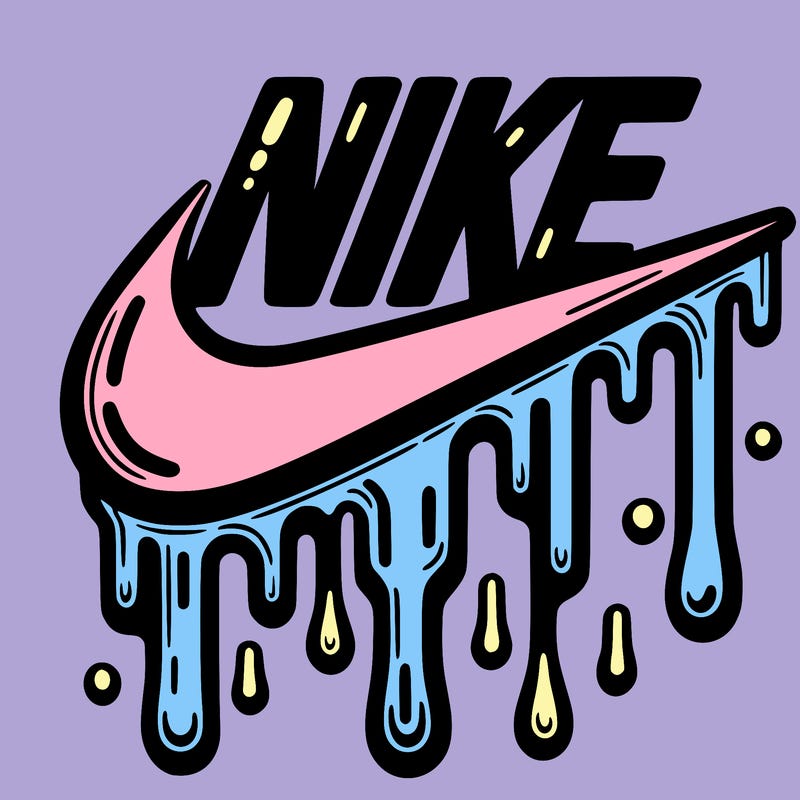 dripping nike logo