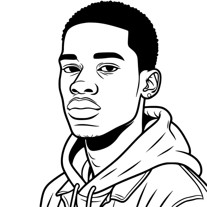 realistic black person