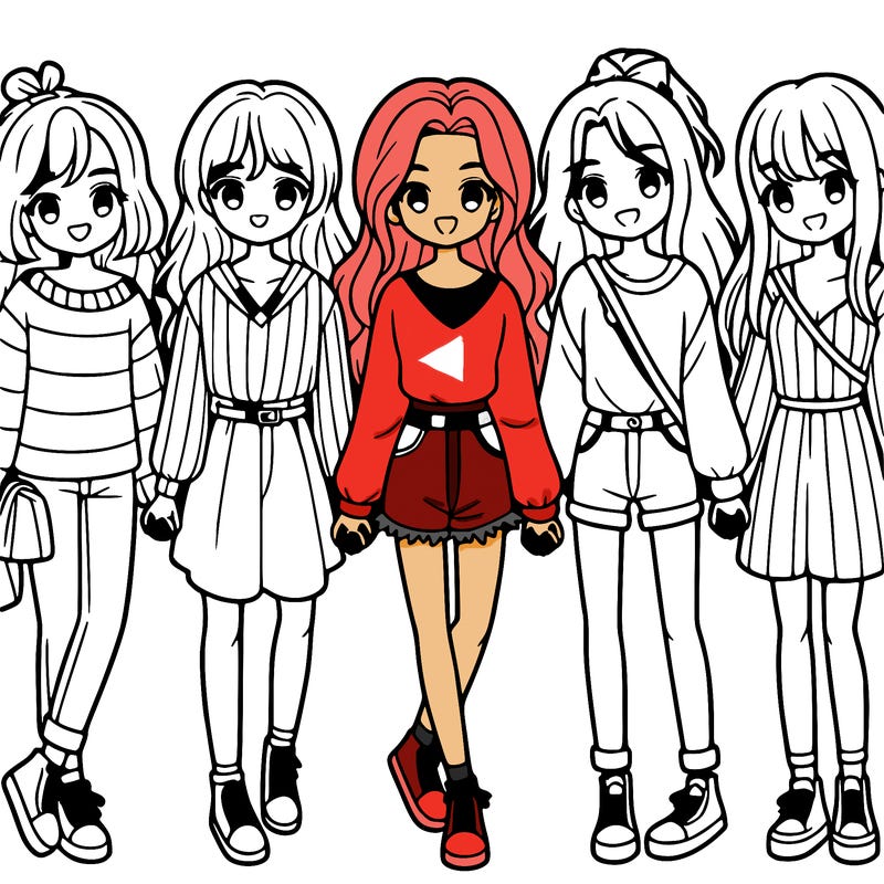 a group of six best friends holding hands that are all girls